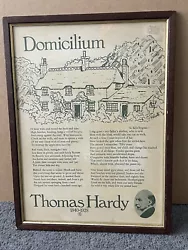 Buy Framed Thomas Hardy “Domicilium” Poem Free Verse Poem  • 21.49£