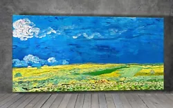 Buy Van Gogh Wheat Fields Under Thunderclouds LANDSCAPE CANVAS PAINTING ART W 681 • 15.42£