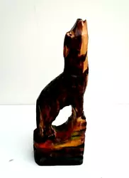 Buy Wooden Carved Dog/wolf Howling 15.5  Tall Unique Hand Carving • 22£