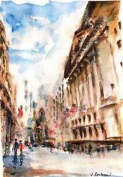 Buy A616-Signed Print Of ORIGINAL WATERCOLOR PAINTING,  New York City ,Gift Idea • 1.65£