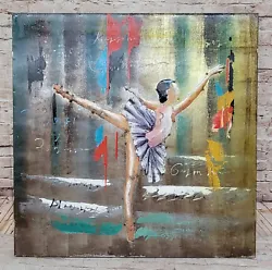 Buy Colorful Ballerina Wall Art, Rainbow Dancer Girl, Ballet Hand Made Artwork • 315.29£