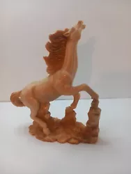 Buy Heavy 20thC Ochre Resin Horse Art Sculpture 28cm Tall  1.5K Initialled R B • 15£