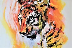 Buy Siberian Tiger Poster Painting - Contemporary Animal Art Print Giclee Wall Decor • 118.12£