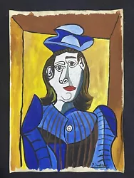 Buy Pablo Picasso (Handmade) Drawing - Painting On Old Paper Signed & Stamped • 107.49£