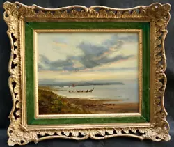Buy 19thC THE OLD SHIPWRECK AT SUNSET DANIEL SHERRIN 1868-1940 ANTIQUE OIL PAINTING • 0.99£