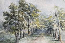 Buy Original Antique Victorian Watercolour Painting - A Country Lane, 1877 • 25£