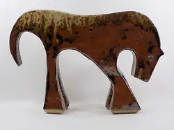 Buy Vintage Stoneware Horse Sculpture 14 Inches 7 Pounds Signed FREE USA SHIPPING! • 166.42£