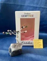 Buy Pink Tourmaline Gemstone Tree, October Birthstone Gift, Giftbox Handmade • 10£