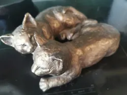 Buy Times Past Ornament Cats Lying Down Bronze Effect Cat Lovers  • 8£