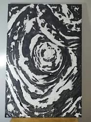 Buy Large Original Textured Abstract Acrylic Painting Black White Sparkle Modern Art • 125£