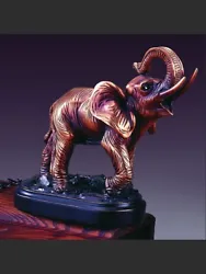 Buy African Elephant Mini Sculpture Great Detail Brass Art Bronze Figurine Table Top • 41.47£