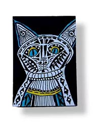 Buy Aceo Original Miniature Drawing 2.5x3.5”  Dorset Artist Egyptian Style Cat • 5£