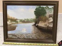 Buy Helford Cornwall Original Oil Canvas Painted & Signed By I Whitfield Wood Frame • 105£