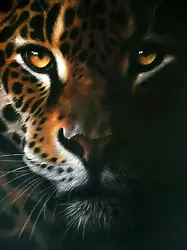 Buy Original Pastel Painting - Big Cat - Jaguar - Portrait Fine Art - Leopard Tiger • 169£