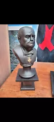Buy Winston Churchill Vintage Bust Sculpture Statue Male Form Boy Putti Head Plaster • 165£