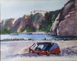 Buy Framed Original Water Colour Of A Boat On A Beach. 22cm X 27cm • 20£