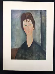 Buy MODIGLIANI Amedeo Art Print 1958 Paris French Woman Portrait Lady Paris Brown • 30£