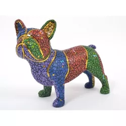 Buy Large French Bulldog Dog Statue In Multicolored Mosaic. Length 34 Centimeters • 89.25£