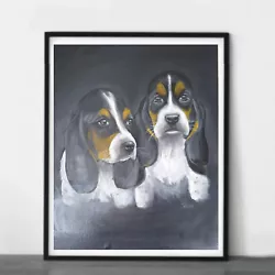 Buy Original Signed Oil Painting On Canvas Board 50cm X 40cm, Unframed Of Puppies • 15£