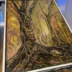 Buy Original Signed Art Panel Board Framed Tree Art , Forest . Calm Meditative • 85£