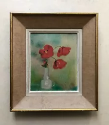 Buy Old Painting Signed Simone Mounier, Bouquet Of Poppies, Painting, 20th • 62.78£