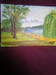 Buy Acrylic Painting On Canvas Hand Painted In 1975 Local Artist Poppa • 4£