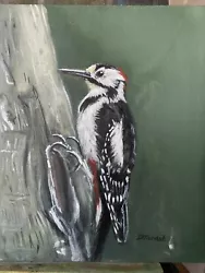 Buy Wood Pecker  Bird Oil On Canvas Board  David Tarrant • 210£