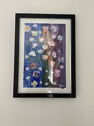 Buy Acrylic Flower Painting In A Black A4 Frame • 0.99£