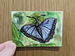 Buy ACEO Original Art ACEO Watercolor  Nature Butterfly Painting Impressionist Small • 3.50£