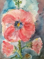Buy Striking Nan Frankel Abstract Watercolour Flower Picture Signed • 18£