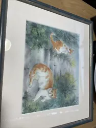 Buy Watercolour And Pen Paintings J Dunmore Cats • 15£