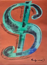 Buy Vintage Abstract Painting Signed Andy Warhol, Modern Old 20th Century Art • 59.85£