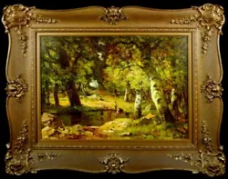 Buy Francois Maury - Figures By A Forest Pool - Signed Original • 4,736.16£