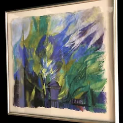 Buy Original Pastel Painting Artist Signed Framed Abstract Mixed Media  • 269.89£