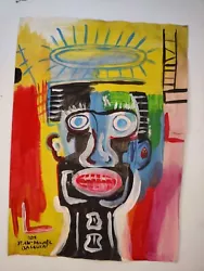 Buy Jean-Michel Basquiat Painting Drawing Vintage Sketch Paper Signed Stamped • 82.87£