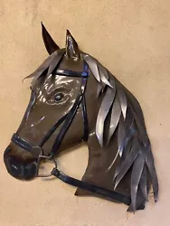 Buy Sculpted Metal Horse Head Signed Gill's Wall Decoration • 135.11£