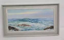 Buy Art Seascape Wave Ocean K Richards Painting Oil Framed Rough Seas • 34.99£