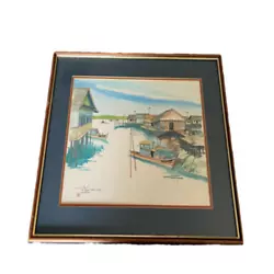 Buy Lily Wee 91’ Fishing Village Malaysia Artwork Painting Original Chong Hwa Arts • 25.13£