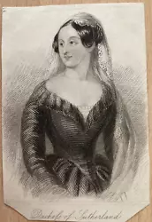 Buy Antique Print Duchess Of Sutherland Portrait C1820 • 4£