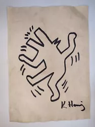 Buy Keith Haring Vintage Art Drawing Painting On Paper Signed Stamped • 94.49£