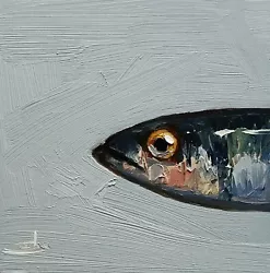 Buy Fish Oil Painting Vivek Mandalia Impressionism 8x8 Signed Collectible Original  • 0.99£