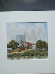 Buy Vintage Watercolour Church By River Scene Signed H G Stanley  • 14.99£