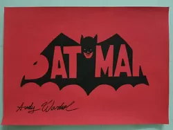 Buy Andy Warhol Hand Signed. 'bat-man'. Watercolor On Paper. Pop Art • 24.86£