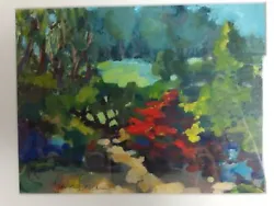 Buy Small Abstract Original Painting Trees Landscape Local Artist Acrylic Painting • 25£
