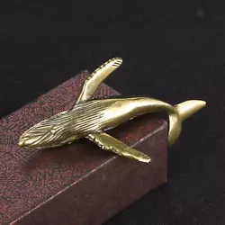 Buy Solid Brass Whales Figurines Statue Office Decorations Ornaments Auto Interior • 7.63£