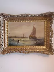 Buy WILLIAM. E. WEBB (1862-1903) Oil On Canvas FISHING OF PEEL HARBOUR IOM C1890 • 180£