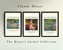 Buy Claude Monet's Garden - Set Of Three Prints - Iris Irises Poster Art Paintings • 19£