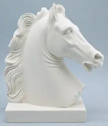 Buy Horse Head Greek Handmade Statue Marble Home Decor Sculpture • 84.66£