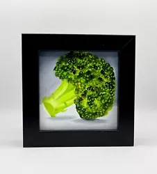 Buy Broccoli Veg Original Oil Painting-FRAMED Bright Affordable Food Kitchen Art • 50£