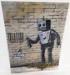 Buy BANKSY ART ROBOT PAINT SPRAY CAN - 3D BRANDALISED PICTURE PRINT 300mm X 400mm • 5.75£